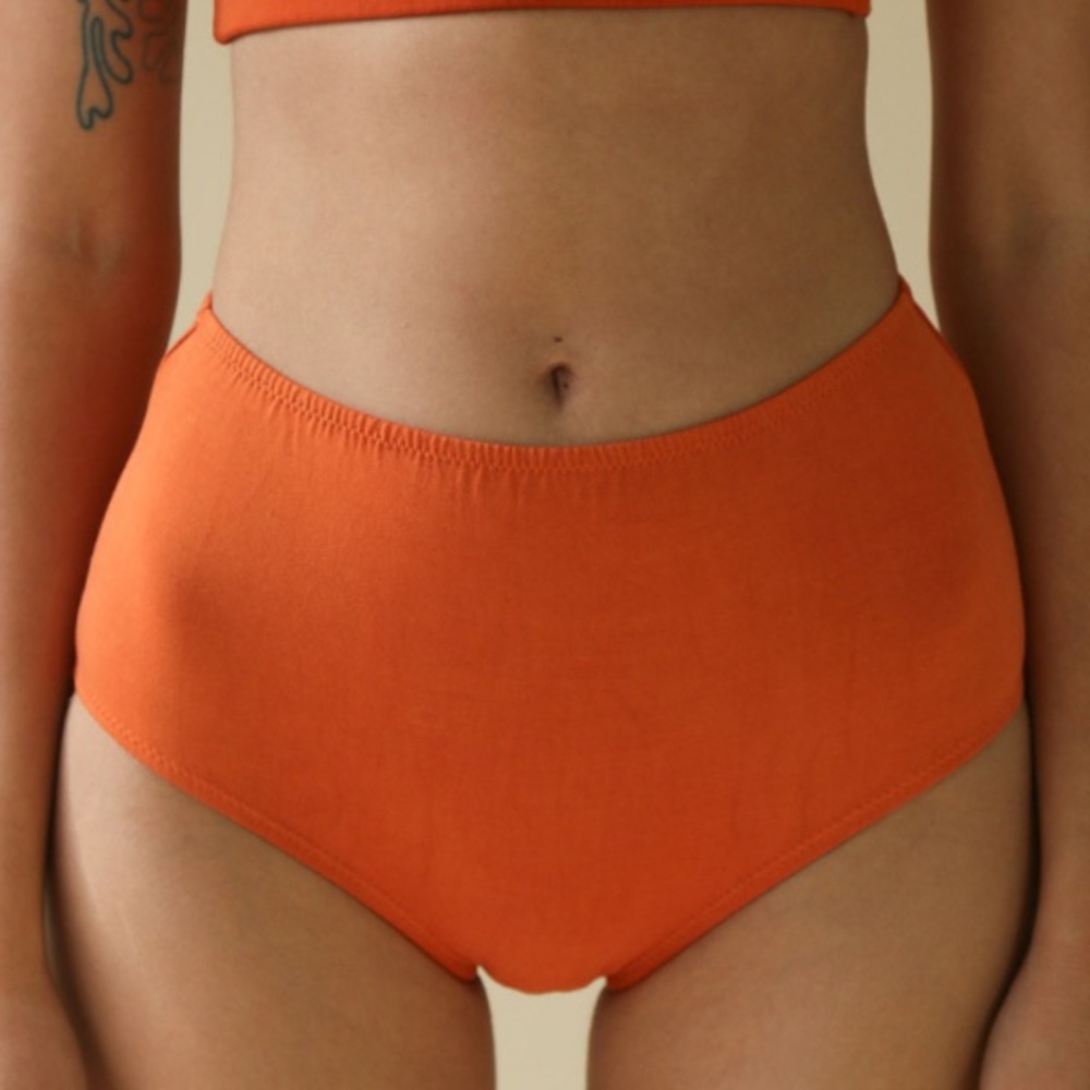 Hara the Label orange high waisted 100% cotton underwear